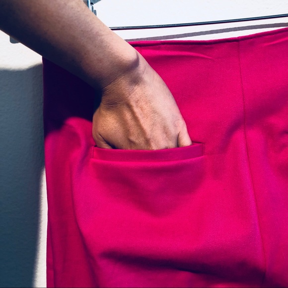 Fuschia Pink Skinny High-Rise Ankle Pants - Picture 5 of 8